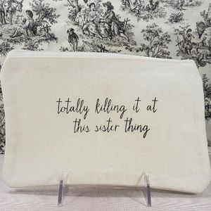 Canvas Pouch Zip Totally Killing It @ Sister Thing